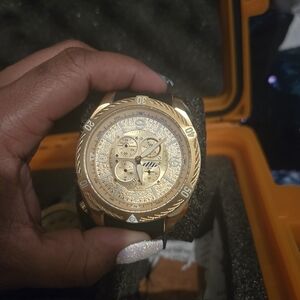 Gold Chronograph Watch